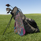 Aborigine Design-15 Golf Handtuch (Gras)