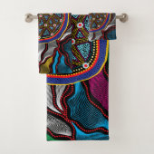 Aborigine-Design-15 Handtuch Badhandtuch Set (Insitu)