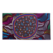 Aborigine-Design-15 Pillowcase Kissenbezug (Rückseite-Links)