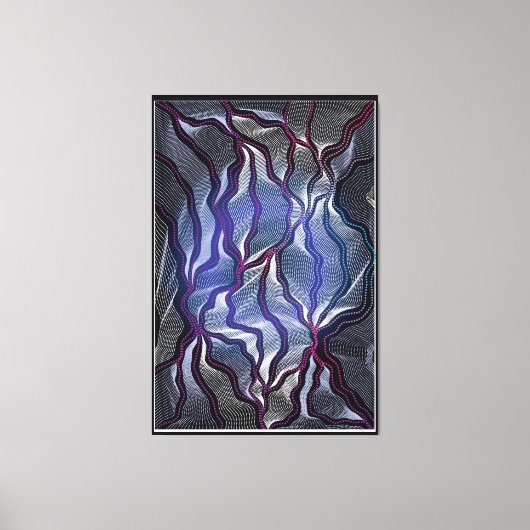 Aborigine Design-16 Stretched Canvas Print Leinwanddruck (Vorderseite)