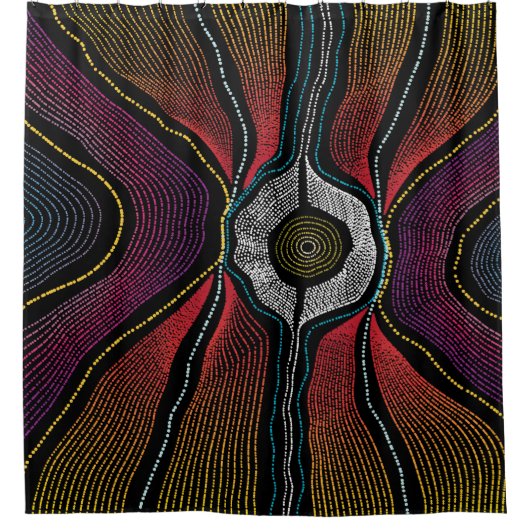 Aborigine-Design-2-Duschvorhang Duschvorhang (Vorderseite)