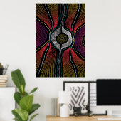 Aborigine Design-2-Poster Poster (Heimbüro)