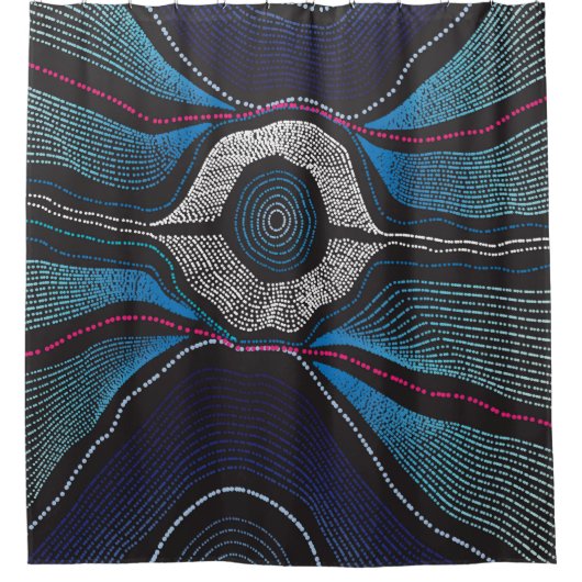 Aborigine-Design-3-Duschvorhang Duschvorhang (Vorderseite)