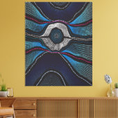 Aborigine Design-3 Stretched Canvas Print Leinwanddruck (Insitu (Wohnzimmer))
