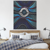 Aborigine Design-3 Stretched Canvas Print Leinwanddruck (Insitu (Schlafzimmer))