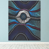 Aborigine Design-3 Stretched Canvas Print Leinwanddruck (Insitu (Holzboden))