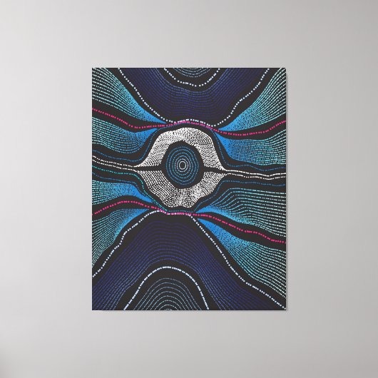 Aborigine Design-3 Stretched Canvas Print Leinwanddruck (Vorderseite)