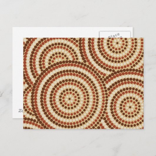 Aborigine-Dot-Malerei Postkarte (Vorne/Hinten)
