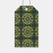Aborigine dot style Green Gift Tag Geschenkanhänger (Rückseite)