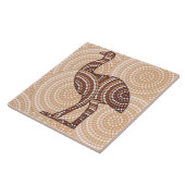 Aborigine-Emu-Punktmalerei Fliese (Seite)