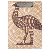 Aborigine-Emu-Punktmalerei Klemmbrett (Vorderseite)