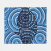 Aborigine-Fische Punktion Fleecedecke (Vorderseite (Horizontal))