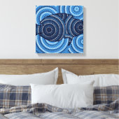 Aborigine-Fische Punktion Leinwanddruck (Insitu (Schlafzimmer))