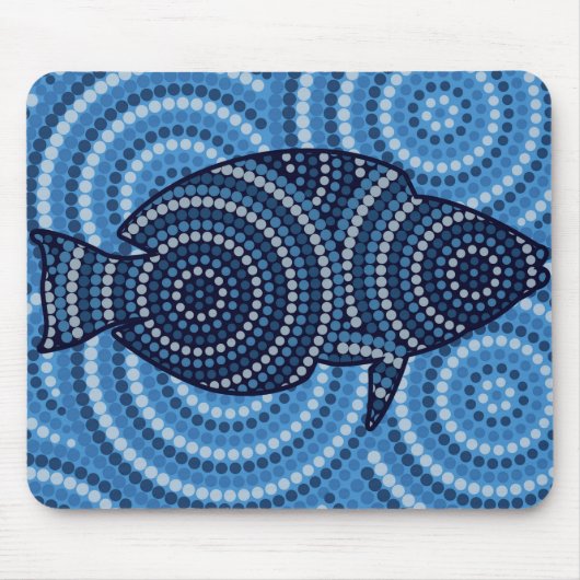 Aborigine-Fische Punktion Mousepad (Vorne)