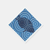 Aborigine-Fische Punktion Serviette (Ecke)