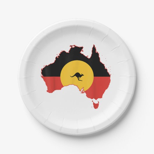 Aborigine-Flag T Shirt Australien Flaggengeschenk  Pappteller (Vorderseite)