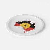 Aborigine-Flag T Shirt Australien Flaggengeschenk  Pappteller (Schrägansicht)