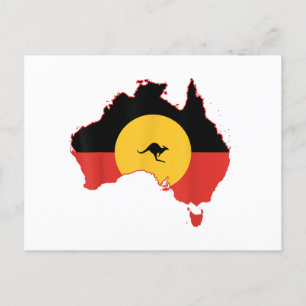 Aborigine-Flag T Shirt Australien Flaggengeschenk  Postkarte