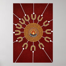 Aborigine Harmonie - Feuerseitige Kunst