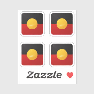Aborigine-Hochglanzflagge Aufkleber