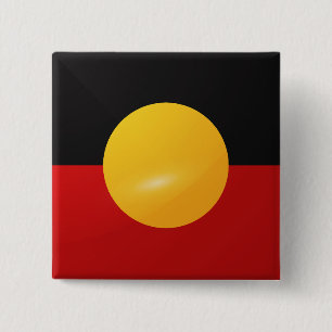 Aborigine-Hochglanzflagge Button