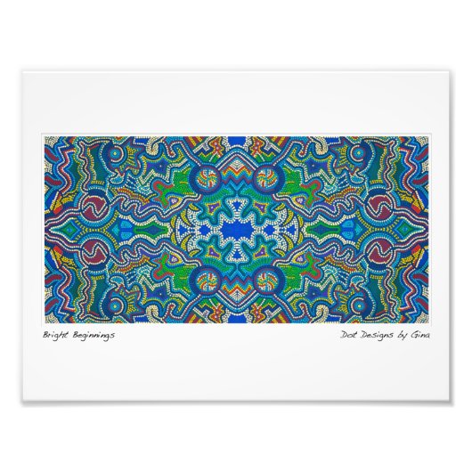 Aborigine-inspirierte Punktdesigns von Gina Fotodruck (Vorne)