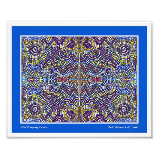 Aborigine-inspirierte Punktdesigns von Gina Fotodruck (Vorne)