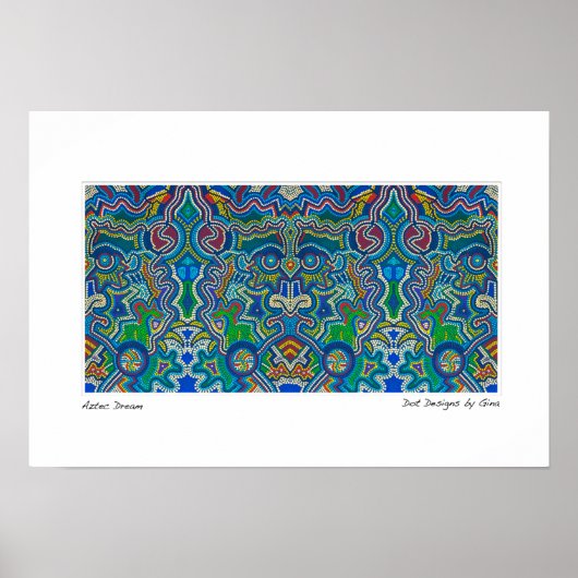 Aborigine-inspirierte Punktdesigns von Gina Poster (Vorne)