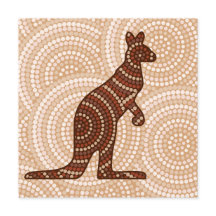 Aborigine-Kangaroo-Punktmalerei