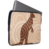 Aborigine-Kangaroo-Punktmalerei Laptopschutzhülle (Vorne Rechts)