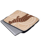 Aborigine-Kangaroo-Punktmalerei Laptopschutzhülle (Vorne Knopf)