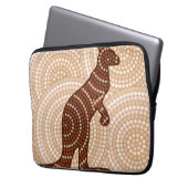 Aborigine-Kangaroo-Punktmalerei Laptopschutzhülle (Vorderseite Links)