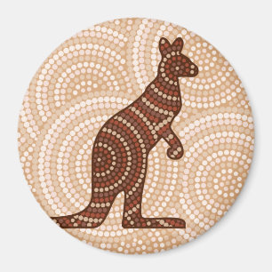Aborigine-Kangaroo-Punktmalerei Magnet