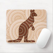 Aborigine-Kangaroo-Punktmalerei Mousepad (Mit Mouse)
