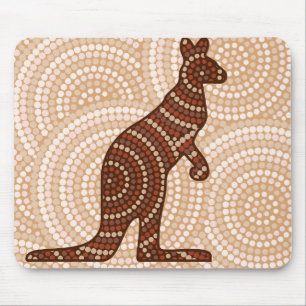 Aborigine-Kangaroo-Punktmalerei Mousepad