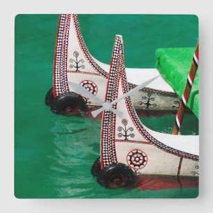 Aborigine-Kanone Quadratische Wanduhr