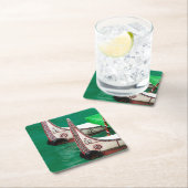 Aborigine-Kanone Rechteckiger Pappuntersetzer (Vor Ort)