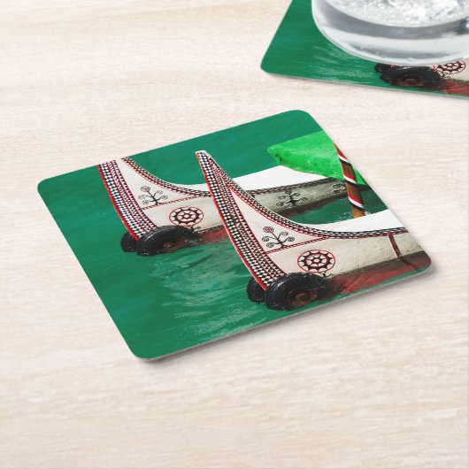 Aborigine-Kanone Rechteckiger Pappuntersetzer (angewinkelt)