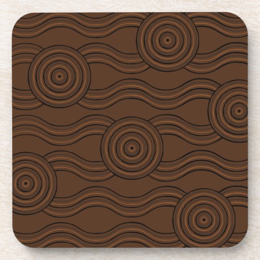 Aborigine-Kunst Erde Untersetzer (Vorderseite)