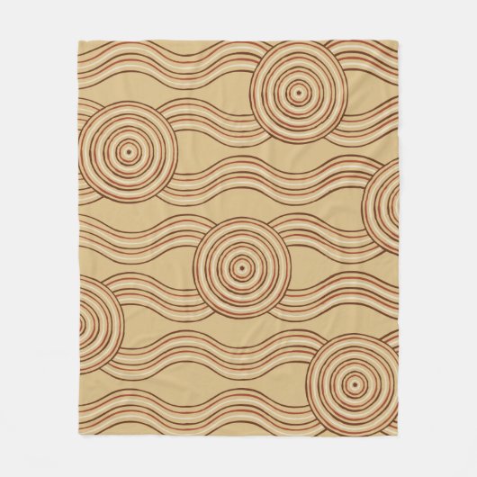 Aborigine-Kunst Fleecedecke (Vorderseite)