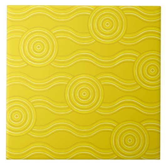 Aborigine-Kunst Fliese (Vorderseite)