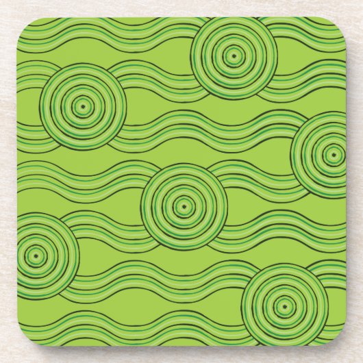 Aborigine-Kunst Getränkeuntersetzer (Vorderseite)