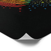 Aborigine-Kunst Inspiriert Regenbogen, Punktmalere Poster (Ecke)