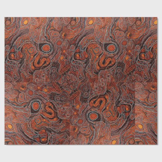 Aborigine-Kunst Inspiriert Wrapping Paper Geschenkpapier (Flach)