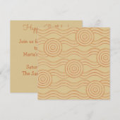 Aborigine-Kunst-Sandstein Einladung (Vorne/Hinten)