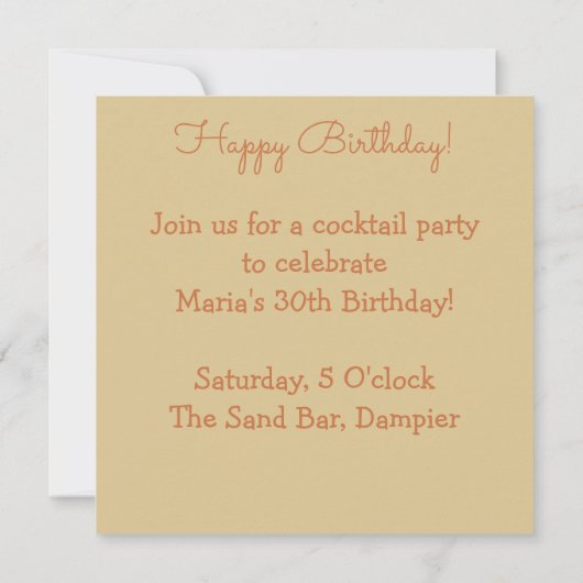 Aborigine-Kunst-Sandstein Einladung (Rückseite)