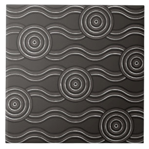 Aborigine-Kunststurm Fliese