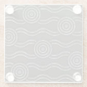 Aborigine-Kunststurm Glasuntersetzer (Rückseite)