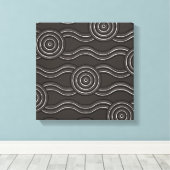 Aborigine-Kunststurm Leinwanddruck (Insitu (Holzboden))