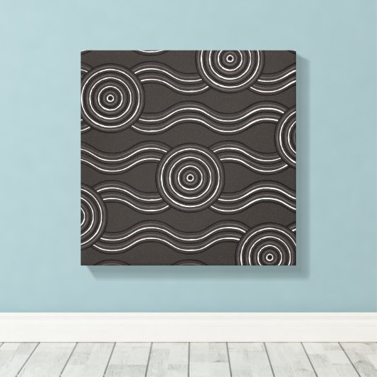 Aborigine-Kunststurm Leinwanddruck (Insitu (Holzboden))